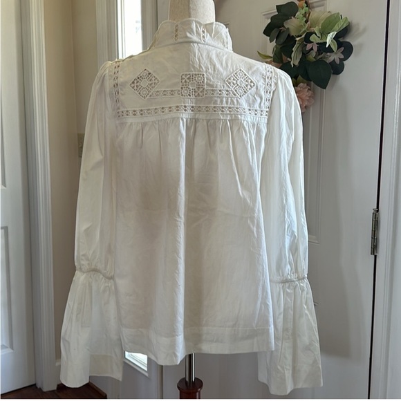 Free People Another Eternity Bell Sleeve Top, White, Size Medium NWT - Picture 4 of 8